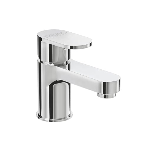 Osmore Mini mitigeur monobloc pour lavabo de salle de bain en laiton massif avec finition chromée