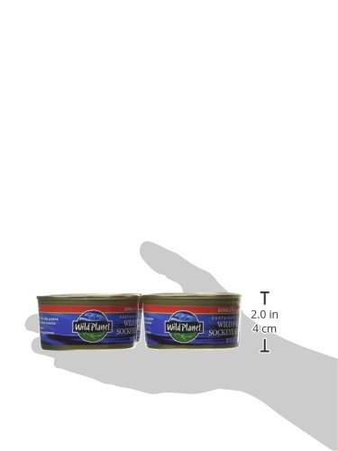 Miniatura 3 de Wild Planet Salmón Sockeye, sin piel y sin hueso, probado por mercurio de terceros, 6 onzas (paquete de 4)