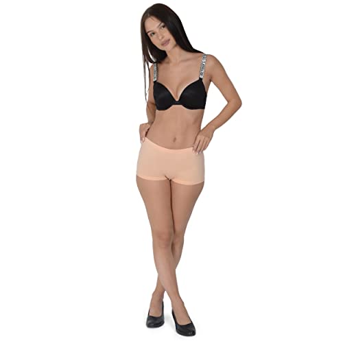 Image of EVA & JOY Women's Cotton Solid Mid-Rise Boyshort Panty (Pack of 3)