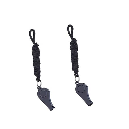 Gogogmee 24Pcs Loud Black Plastic Whistles for Emergency Referee Training Outdoor Sports for Survival Activities