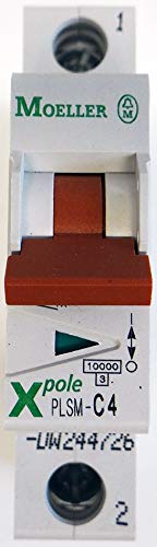 MoellerPLSM-C4 MCB 4 Amp Type C X Pole circuit breaker PLSM C4