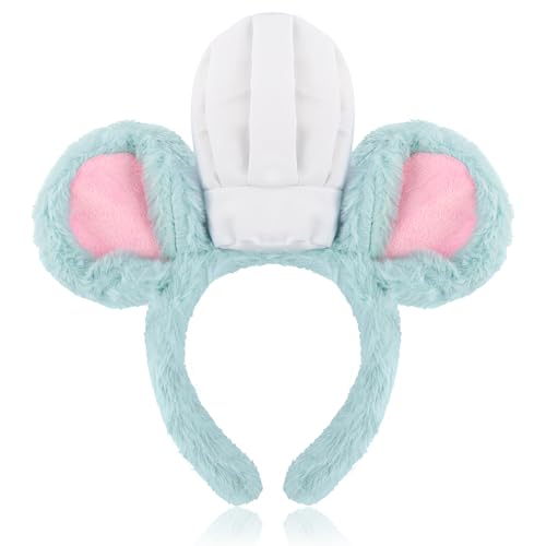 COCIDE Mouse Ears Headbands Rat Ratatouille Costume Nose Bow Tie Tail Set Cosplay Dress Up Party Accessories Decorations