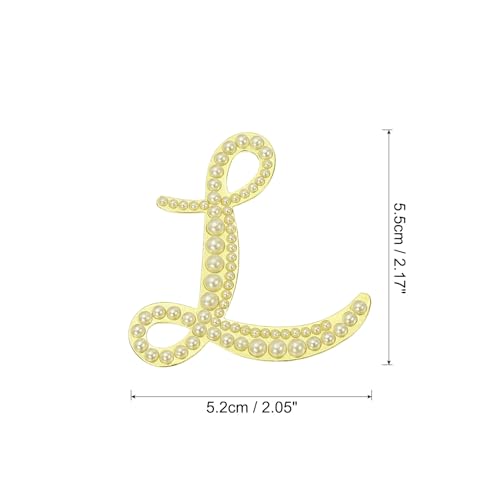 Image of PATIKIL Letter Brooch Pins, Pearl Initial Alphabet Letter Lapel Badges Pin for Women Men Girl Wife Suits Clothes Dress Bouquet Coat Hat Bag Craft Party