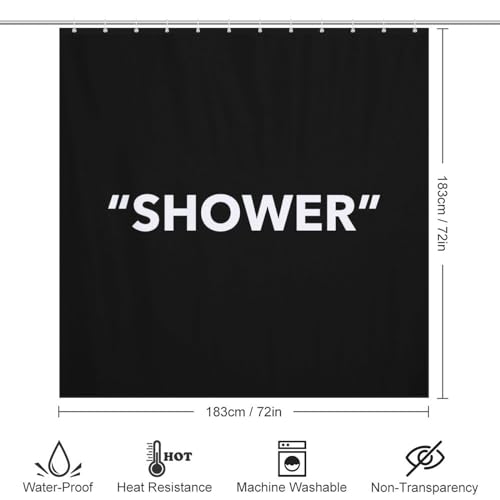 Ohocut Shower Curtain, Minimalist Bathroom Shower Curtains Aesthetic, 120 GSM Heavy Duty Polyester Shower Curtain
