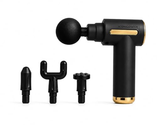 Image of Massage Gun Deep Tissue 6-Speed Portable Percussion Muscle Massager with 4 Heads, Pain Relief, Relaxation for Stiff Shoulders With Full body Massage