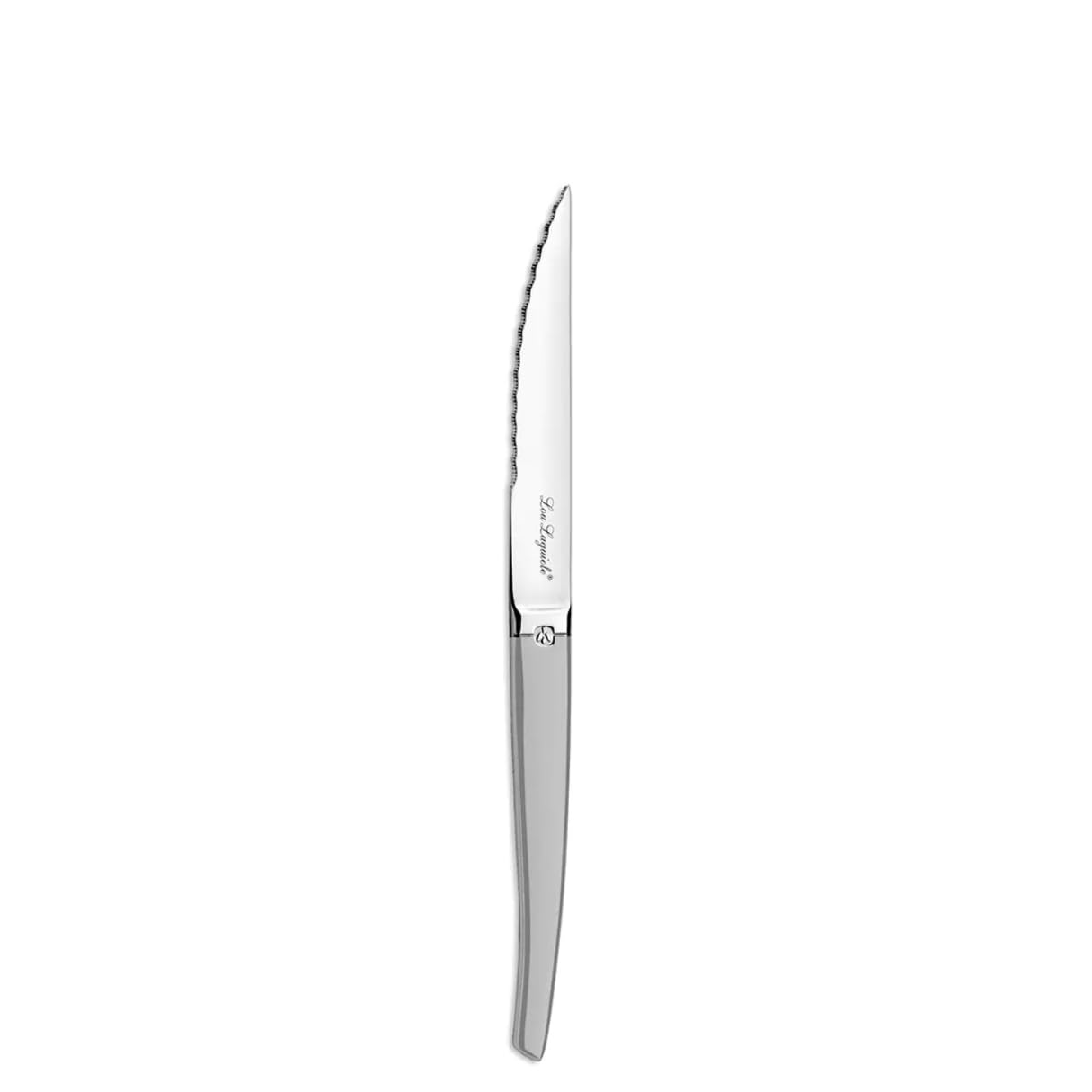 LOU LAGUIOLE - JET | Besteck Set 6 Personen | 30-teilig | Spülmaschinenfest | Tafelbesteck 6 Personen mit mikroverzahnter Klinge | Edelstahl satiniert | 18/0 Edelstahl