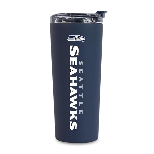Image of Rico Industries NFL Football 24oz Stainless Steel Tumbler with Lid and Dual Functioning Lid