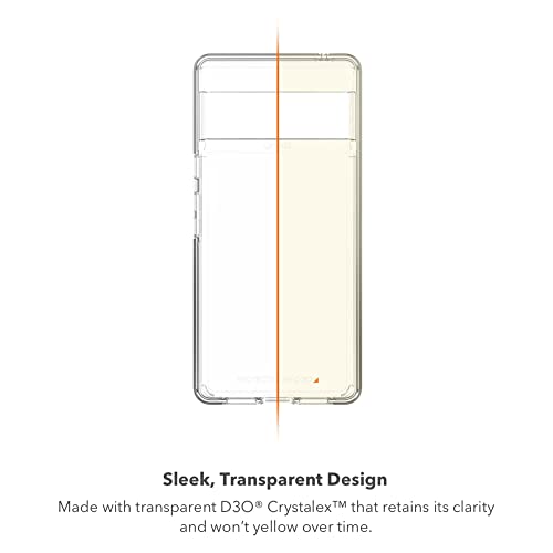 Image of ZAGG Gear4 Crystal Palace Clear Case with Advanced Impact Protection [ Approved by D3O ], Slim, Tough Design for Google Pixel 6a - Clear