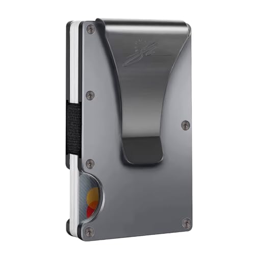 Wallets for Men- Minimalist Wallet for Men - Money Clip For Men- Front Pocket Wallets for Men - Card Holder Minimalist Wallet - RFID Blocking Wallet (Gray)