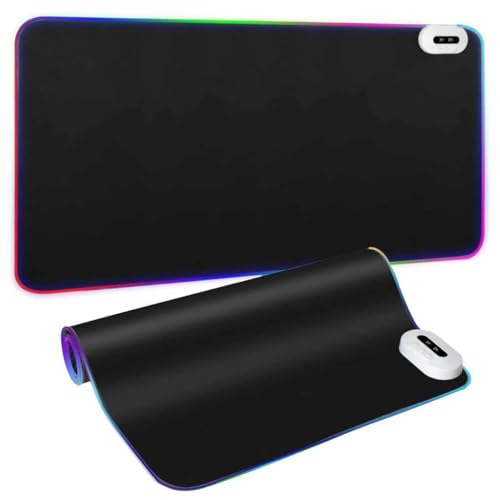 Heated Desk Pad 31.5x15.7 in, Timer, LED, Foot Warmer