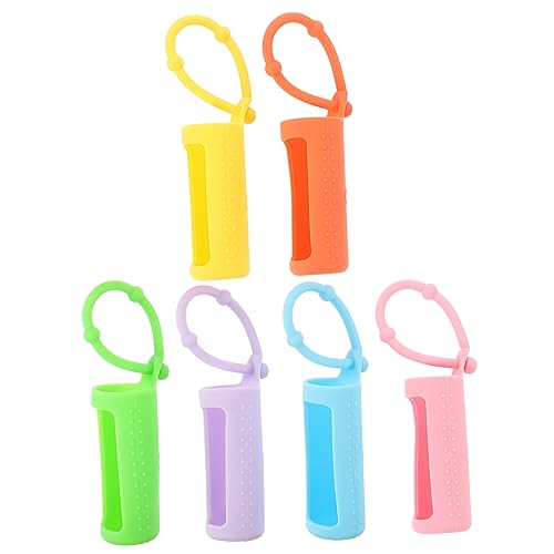 Healeved Funda Protectora De Silicona De 6 Uds Funda Protectora De Silicona Para Aceite Esencial Funda Protectora Para Botella Con Rodillo