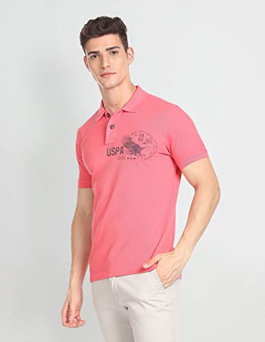 Image of U.S. Polo ASSN. Striped Slim Fit Polo T Shirts for Men - 100% Cotton, Half Sleeves Mens Tshirt