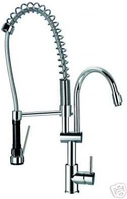 TAMEHOM FH8727-D11BN ASDEWRFEW Gourmet Brushed Nickel Deck Mount Faucet with Pre Rinse Sprayer LEAD FREE