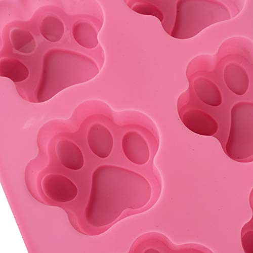 WARMBUY Silicone Molds for Dog Treats Soap Making and Chocolate, Animal Paws, 2 Pack