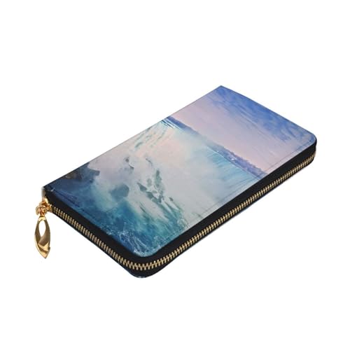 Niagara Falls Printed Long Wallet for Women Men Cute PU Leather Wallet with Coin Purse and Credit Card Holder3