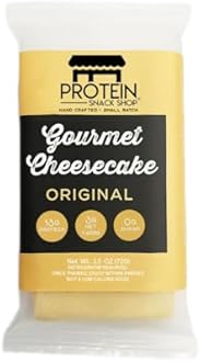 Protein Snack Shop Gourmet Keto Cheesecake Dessert Bars - 3-6g Net Carbs - Real Cream Cheese - Gluten Free - Diabetic & Celiac Friendly (10 bars) (Variety Pack)