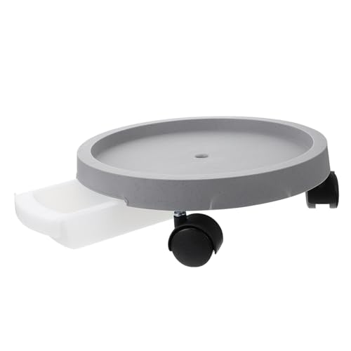 balacoo Removable Flower Pot Tray Plant Rollers Movable Plant Pot Tray with Wheels Plastic Planter Base Wheels