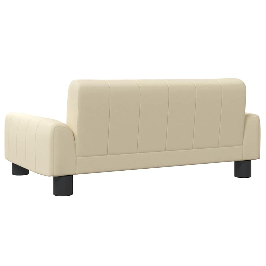 vidaXL Cama para Perros, Sofá Cama para Mascotas Pequeñas, Cama Elevada con Patas, Asiento de Perros Gatos, Tela Crema 70x45x30 cm