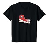Vintage T Shirt Retro Vintage Sneakers Shoes T Shirt T-Shirt, Youth, Black, Large