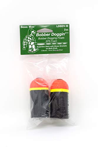 Beau Mac EPS Bobber Doggin Floats | LDBDV-M | Med | Hi-Vis Red | 2 Floats