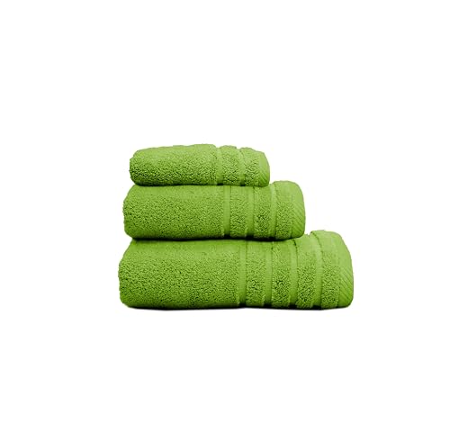 Sedalinne - Juego de Toallas de Baño Completo 500 Gr Liso - Toallas Baño Grandes y Pequeñas Rizo 100% Algodón - Pack (1 Tocador + 1 Lavabo+ 1 Ducha) - Alta Absorción - Toalla Algodon - Pistacho