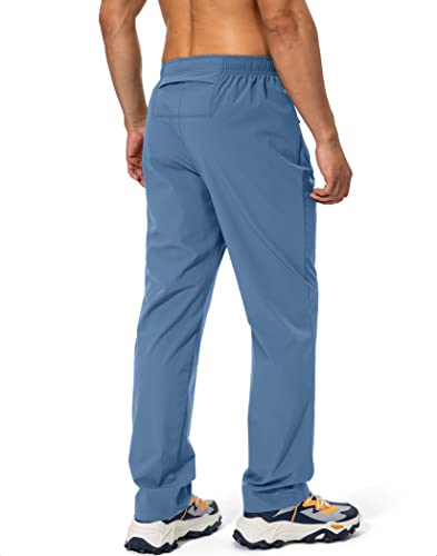 Pudolla Men's Workout Athletic Pants Elastic Waist Jogging Running Pants for Men with Zipper Pockets