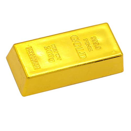 Image of Club Bollywood 1x Fake Gold Bullion Bar Paperweight Door Stop for Childen Kids Toy Gift | Gold | Coins & Paper Money