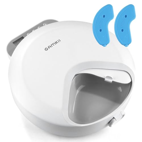 Automatic Cat Feeder Wet Food, Battery Operated Auto Wet/Dry Food Feeder with 2 Ice Packs, Cordless 4 Meals Programmable Timer Pet Auto Dispenser for Cat and Small & Medium Dog-(Battery Included)
