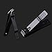 Aubcee Nail Clipper Set, Manicure, Pedicure Kit, 7 in 1 Black Stainless Steel Professional Grooming Kit with Black Leather Travel Case