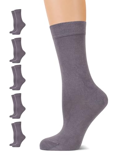 Image of Women's Bamboo Dress Socks, Crew for Business Trouser Casual, Soft, Thin & Seamless, Size 6-9 /9-12 (3, 4 or 5 Pairs)