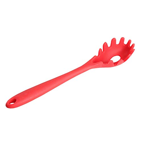 Kit Concha Colher Utensílios de Silicone Vermelho 5 peças