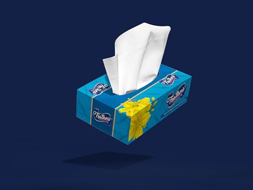 Image of Feather's Facial Dry Tissue Super Soft & Super Absorbent Paper 2 Ply Pure Tree Pulp Made of Virgin Paper Biodegradable Face Tissue Wipes with 100 Pulls (Pack of 1, Random Color Box)