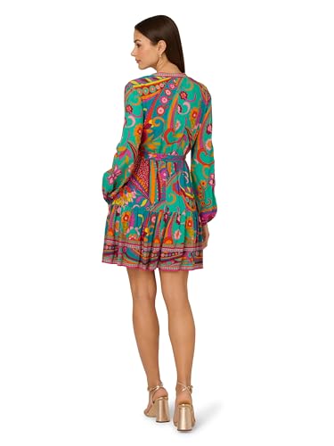 Image of Adrianna Papell Printed Short Dress