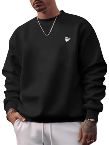 Image of Noble Monk Men's Round Neck Sweatshirt | Casual Long Sleeve Pullover | Regular Fit Winter Wear Top | Stylish Daily Outerwear