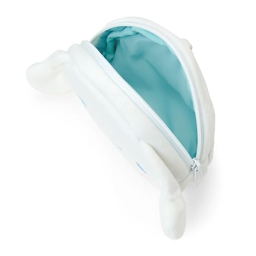 Sanrio 303291 Face Shape Pass Case & Pouch, Cinnamo Roll, Cotton, PVC, Steel, Polyester, Commuter Pass with Reel Included, Storage for Small Items, Ages 15 and Up3