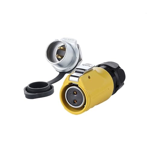 Enchufe hembra LP20 industrial de 2 pines y 500V para cable de extensión M20 resistente KL4-3b