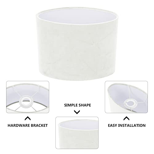 Osaladi White E27 Cloth Lamp Shade Oval Clip On Bulb Barrel Light Cover Chandelier Protector For Table Lamp ( Independent Carton Packaging ) #TOP1