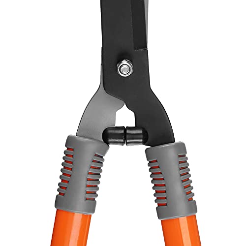 Tramitec Garden Hedge Shears, Manual Hedge Clippers For Shaping Shrubs And Trimming Bushes. Hedge Clippers & Shears Made With Durable Carbon Steel Blades, Shock-Absorbing Bumpers And Comfort Grips. #TOP3