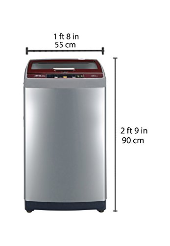 Image of Haier 7.5 kg Fully-Automatic Top Loading Washing Machine (HWM75-707NZP, Silver Grey)