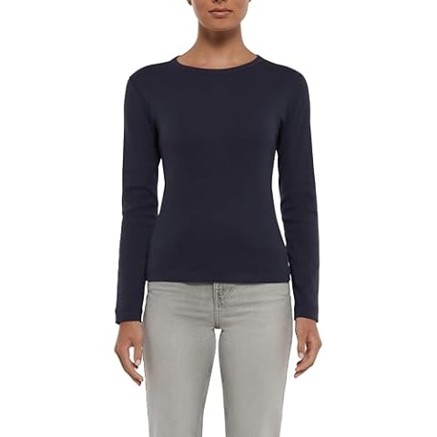 Three Dots Women's Long Sleeve Top, Navy Cover