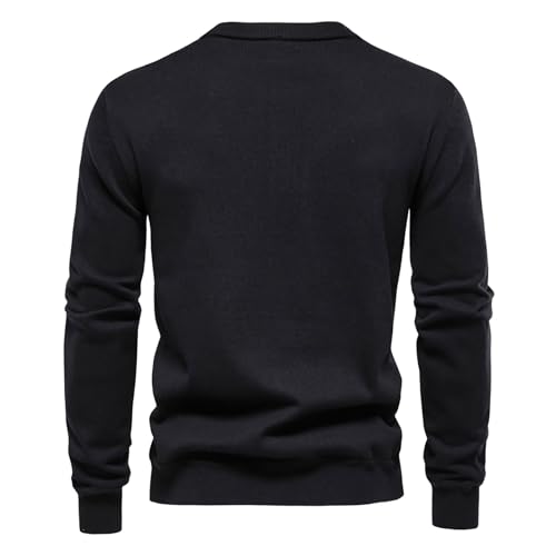 Mens Cotton Cardigan Long Sleeve Solid Ribbed Sweaters V-Neck Slim Fit Button Up Knitwear Thermal Cardigans Jacket4