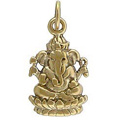 Ganesh Charm, Bronze -20mm