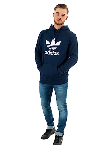 Adidas Adicolor Classics Trefoil Hoodie HK5298, Mens Sweatshirt, Navy, L EU