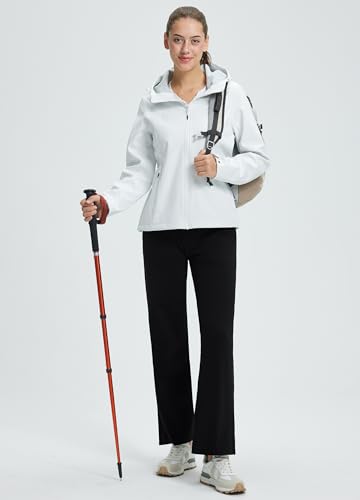 Libin Damen Thermohose Winter Yogahose Weite Fleece Gefütterte Hohe Taille Freizeithose Jogginghose mit Taschen Warme Straighthose Sporthose Trainingshose, Schwarz L
