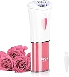 Epilierer Damen - Gesichtsepilierer Damen mit LED - Sanfte Langanhaltende Kabelloser Elektrisch Epilator - Haarentfernung für Damen Gesicht Intimbereich Körper Achselhöhle Bein Bikinizone Arme