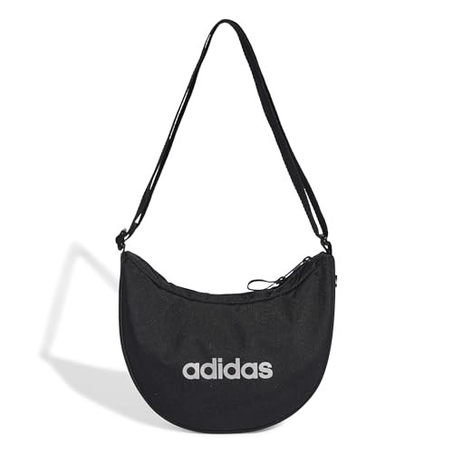 adidas Bolsa feminina Linear Essentials Festival, tamanho único, Preto/Branco, One Size