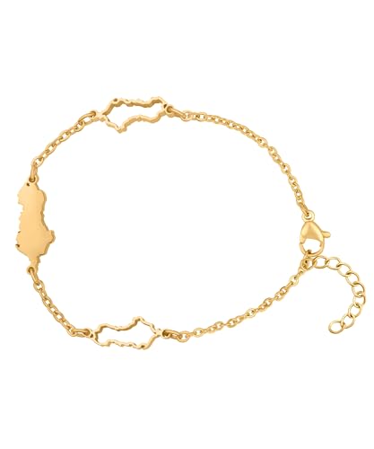 d'origine Albanie - Bracelet unisexe pour homme et femme - Bijou albanais - Drapeau albanais