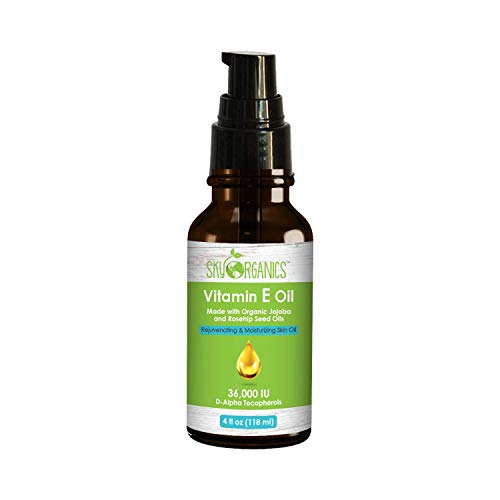 Vitamin E Oil 36,000 IU by Sky Organics (4oz) Certified Organic Vitamin E