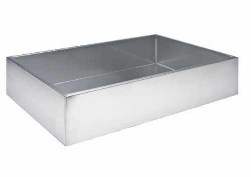 Primrose 70cm Rectangular Stainless Steel Water Feature Fountain Reservoir Container 56L