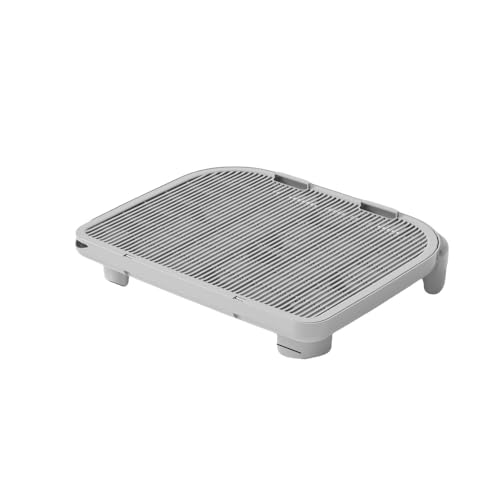 Brfveob 猫トイレステップ お掃除簡単ステップトレー ネコトイレ専用ステップ ステップパッド 短い足猫用便利グッズ 猫砂の飛散防止 ペット滑り止めマット (高さ9cm,グレー)